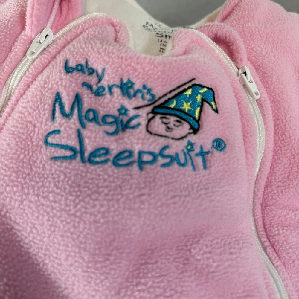 Baby‎ Merlin Magic Sleepsuit Pink Fleece Swaddle 3-6 Months Small